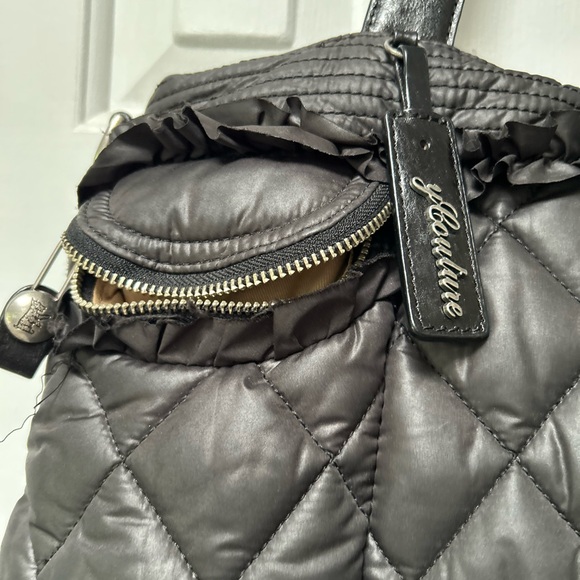 Juicy Couture Vintage Y2K Black Quilted Puffer Multipocket satchel/tophandle bag - Picture 3 of 10